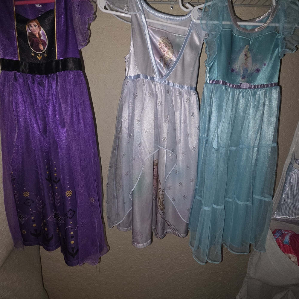 Disney Girls Purple, White & Teal Frozen-Themed Nightgowns